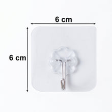 Flower Shape Transparent Self Adhesive Wall Hook (1 Pc)