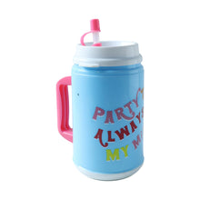 Big Plastic Insulated Mug With Straw (1 Pc, 709 ML)
