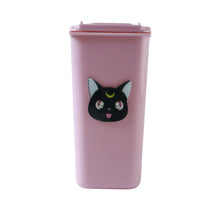 mini trash can pen stand
