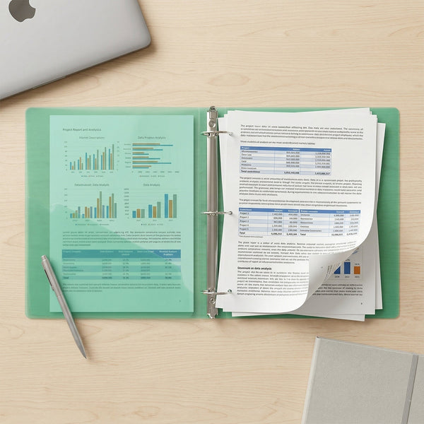 A4 transparent ring binder folder