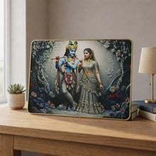 Divine Radha Krishna Flute Art Wall Frame (1 Pc, 45x30 Cm)