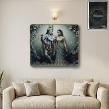 Divine Radha Krishna Flute Art Wall Frame (1 Pc, 45x30 Cm)