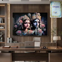 Premium Radha Krishna Royal Artistic Wall Frame (1 Pc, 89x58 Cm)