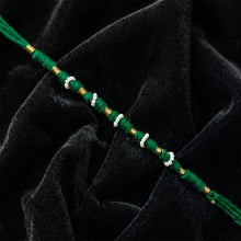 Traditional Green Pearl Beaded Rakhi (1 Pc, Mix Color)