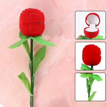 Artificial rose ring gift box closed view India