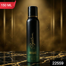 Signature charge deodorant spray packaging design