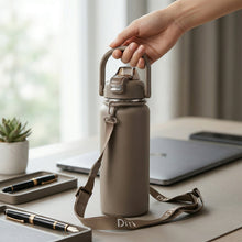 Stainless Steel Water Vacuum Insulated Bottle With Straw (1500ML, Mix Color)