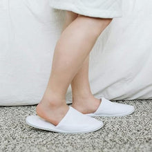White Soft Sole Open Toe Slippers