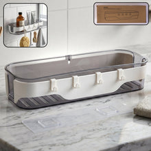 Stylish Bathroom Wall Shelf – 1 Pc, Multi-Purpose Storage Organizer with Hooks