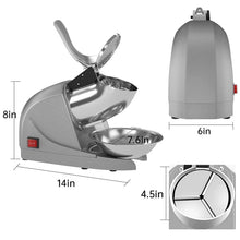 Electric Ice Crushing Machine with Stainless Steel Bowl 1 Set