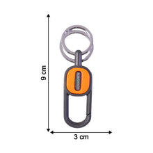 Premium Heavy Duty Push Lock Metal Keychain with Dual Ring (1 Pc)
