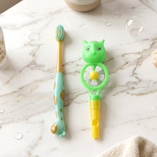 Kids Toothbrush with Cute Animal Whistle Toy Set