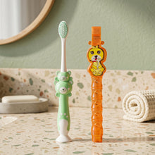 Kids Toothbrush with Cute Cartoon Whistle Toy Set (2 Pc Set)