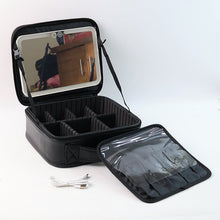 Black LED makeup organizer box detail India