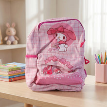Cute Bow and Bunny Design Backpack – (1 Pc, 13 Inch)
