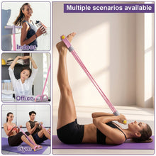 Portable Pull Rope Resistance Exerciser with Foot Pedal Support (1 Pc)