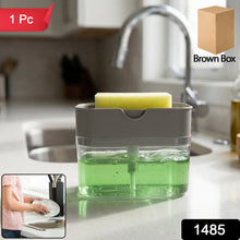 Liquid Soap Dispenser on Countertop with Sponge Holder For Pet
