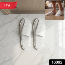 Soft White Open Toe Home Slippers