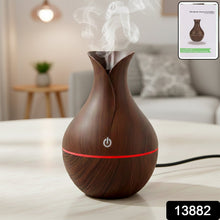  Mini Wooden Vase Pot Diffuser Mist Humidifier - lifestyle
