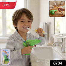 Kids Cartoon Toothbrush with Airplane Toy (2 Pc Set)