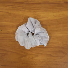 Dual-Tone Satin & Mesh Fabric Hair Scrunchie (1 Pc)